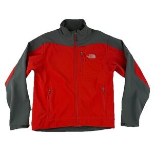 The North Face TNF Apex Bionic Soft Shell Jacket Small Red and Black Full Zip‎